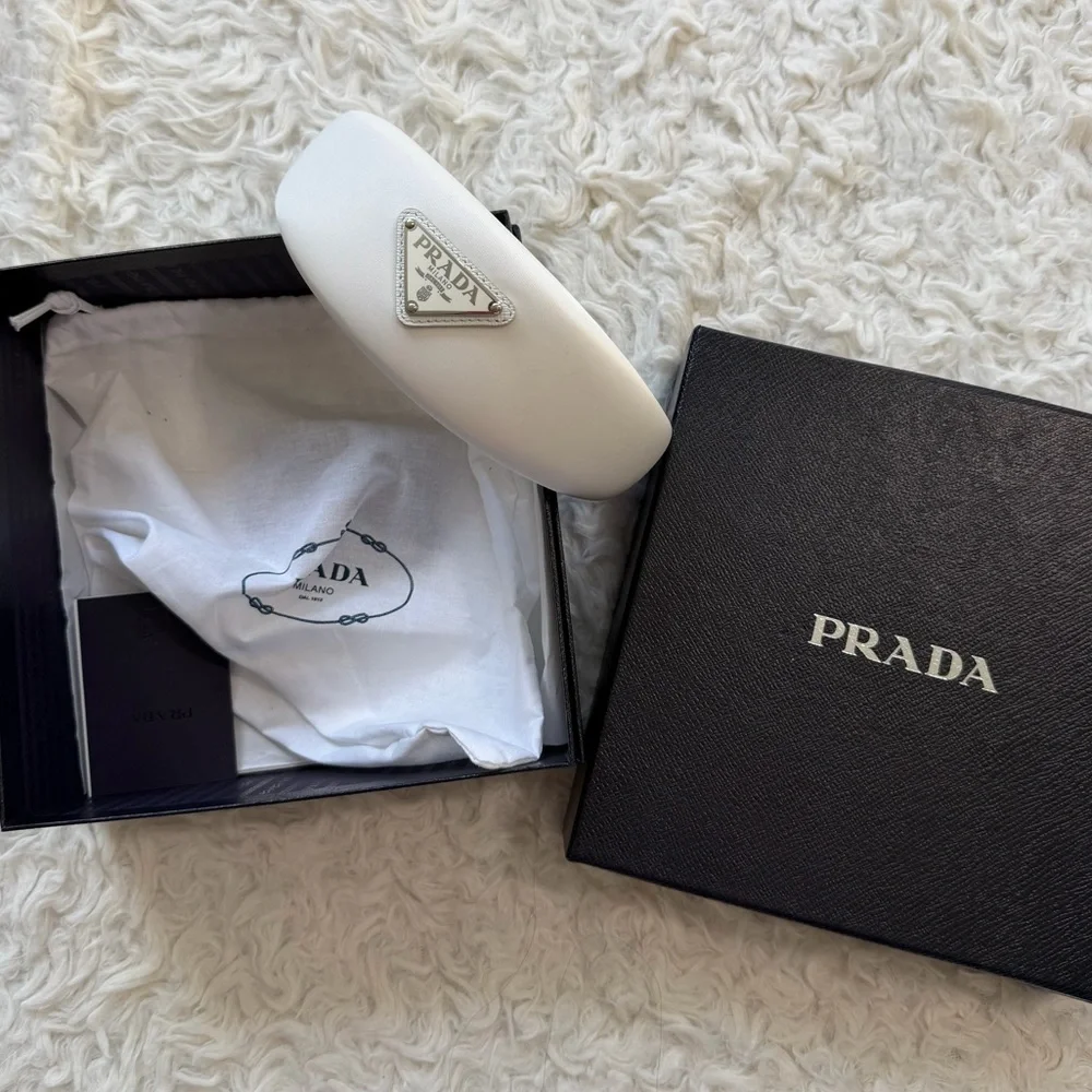Authentic Prada White Re-Nylon Headband with full set - Picture 1 of 16